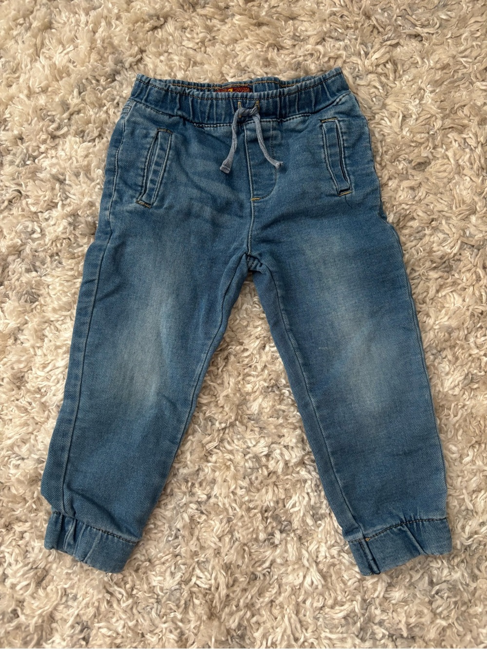 7 For All Mankind Kids Blue Denim Joggers